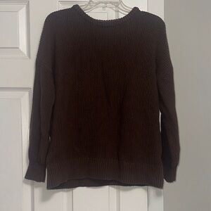 Cozy Brown Knit Sweater